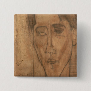 Portrait of Jean Cocteau (1889-1963) 1917 (pencil 15 Cm Square Badge