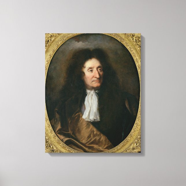 Portrait of Jean de La Fontaine Canvas Print (Front)