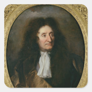 Portrait of Jean de La Fontaine Square Sticker