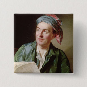 Portrait of Jean-Francois Marmontel 1767 15 Cm Square Badge
