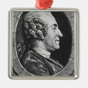 Portrait of Jean Francois Marmontel Metal Tree Decoration