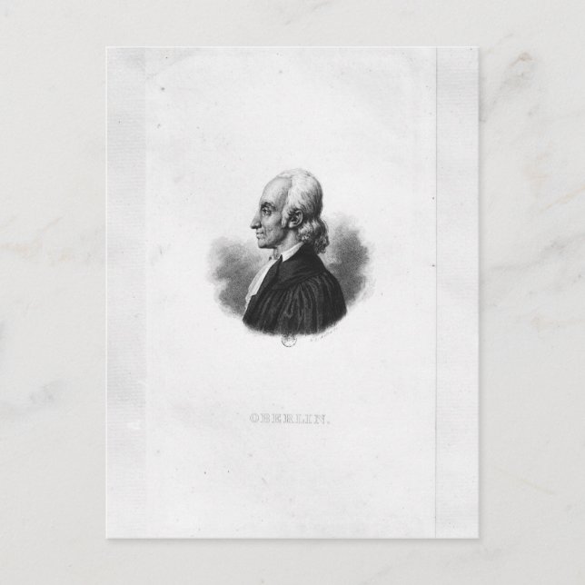 Portrait of Jean Frederic Oberlin Postcard (Front)