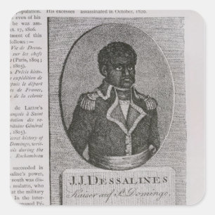 Portrait of Jean-Jacques Dessalines Square Sticker