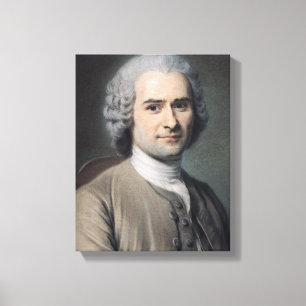 Portrait of Jean Jacques Rousseau Canvas Print