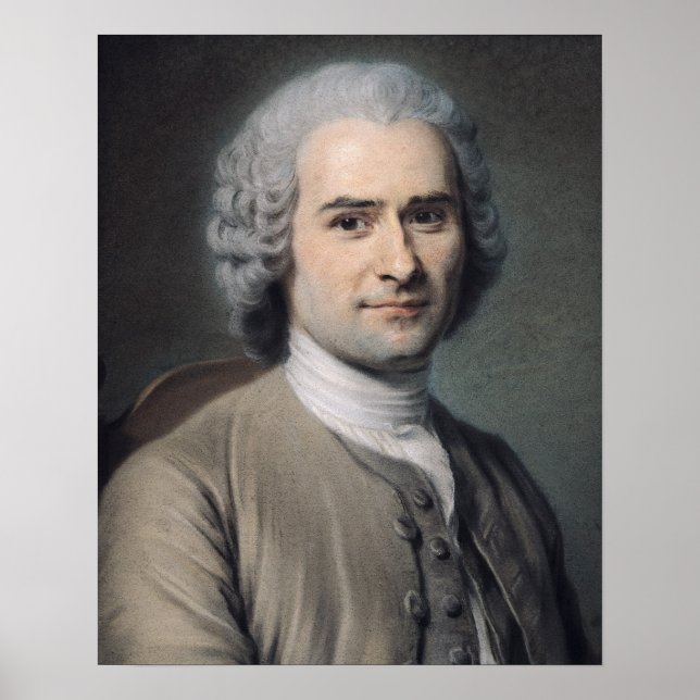 Portrait of Jean Jacques Rousseau Poster (Front)