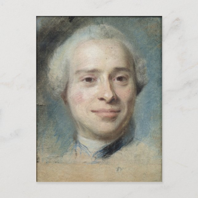 Portrait of Jean Le Rond d'Alembert  1753 Postcard (Front)