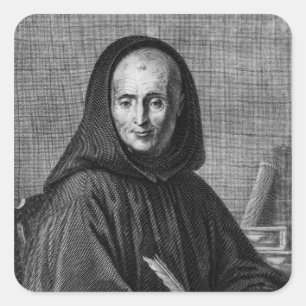 Portrait of Jean Mabillon  engraved by Alexis Square Sticker