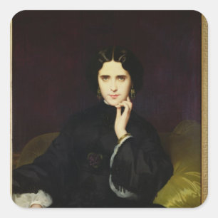 Portrait of Jeanne de Tourbay  1862 Square Sticker