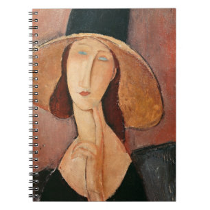 Portrait of Jeanne Hebuterne in a large hat Notebook