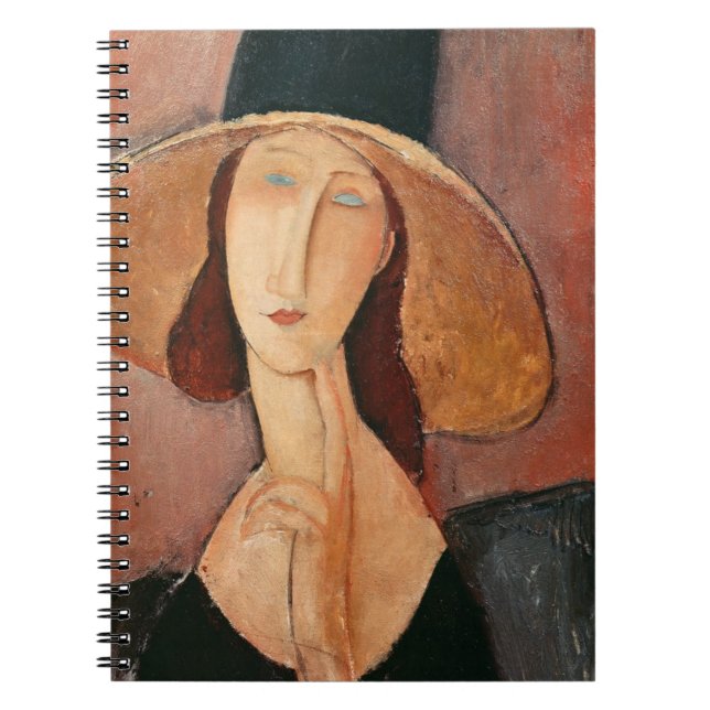 Portrait of Jeanne Hebuterne in a large hat Notebook (Front)