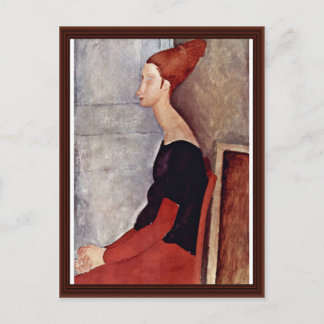 Portrait Of Jeanne Hébuterne In Dark Clothes Postcard