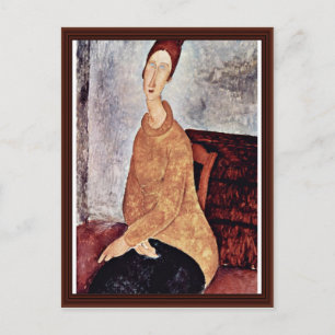 Portrait Of Jeanne Hébuterne In The Yellow Sweater Postcard