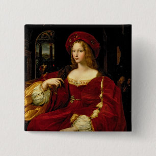 Portrait of Jeanne of Aragon (c.1500-77) wife of A 15 Cm Square Badge