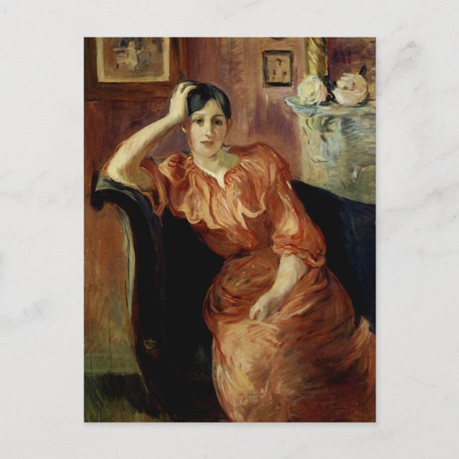 Portrait of Jeanne Pontillon Postcard (Front)