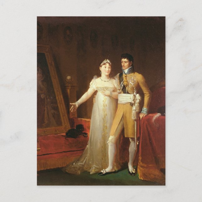 Portrait of Jerome Bonaparte  and his wife Postcard (Front)