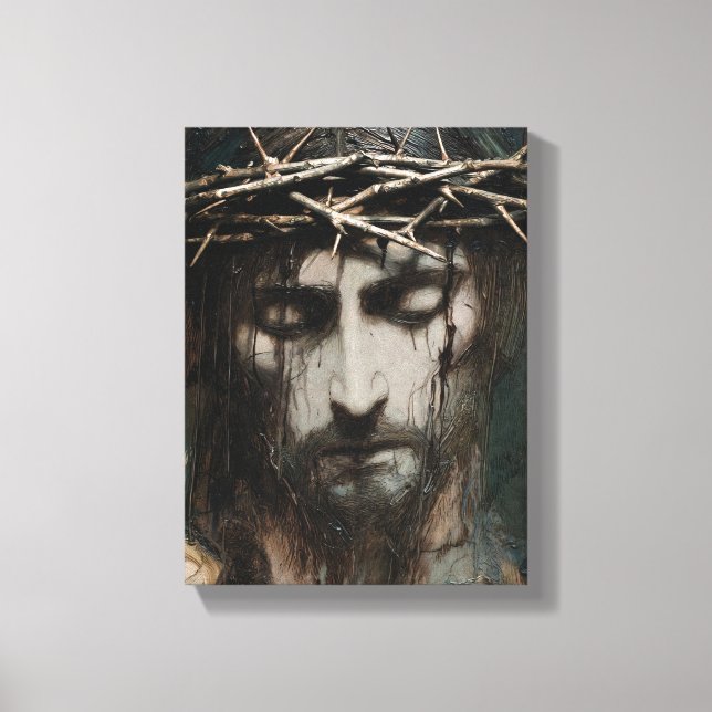 Portrait of Jesus Christ (#1) Canvas Print (Front)
