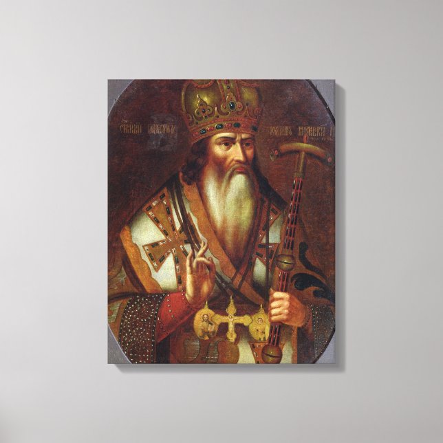 Portrait of Joachim, Patriarch of Moscow Canvas Print (Front)