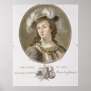 Portrait of Joan of Arc (1412-31), 1787 (coloured Poster