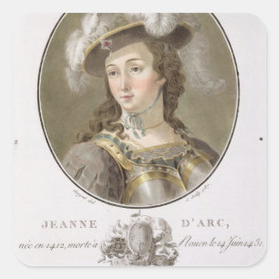 Portrait of Joan of Arc (1412-31), 1787 (coloured Square Sticker