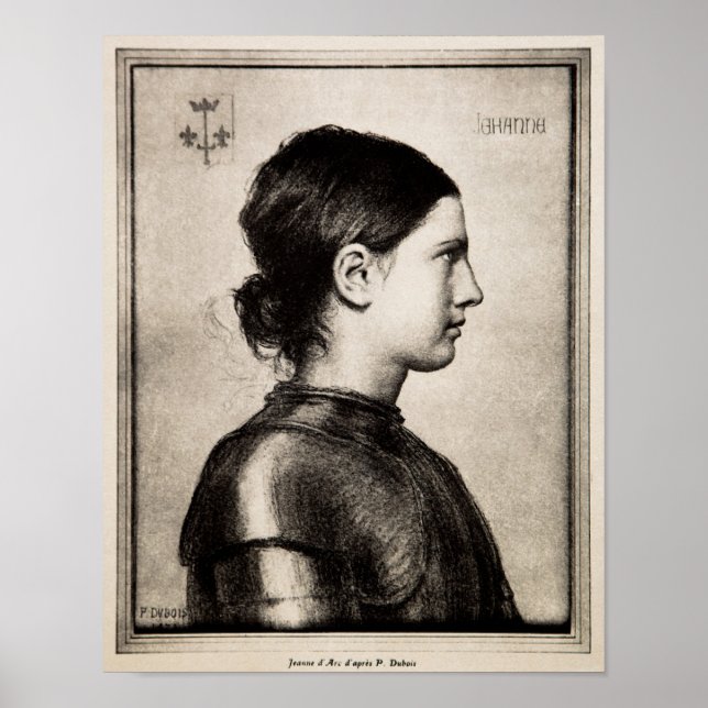 Portrait of Joan of Arc by Paul Dubois Poster (Front)