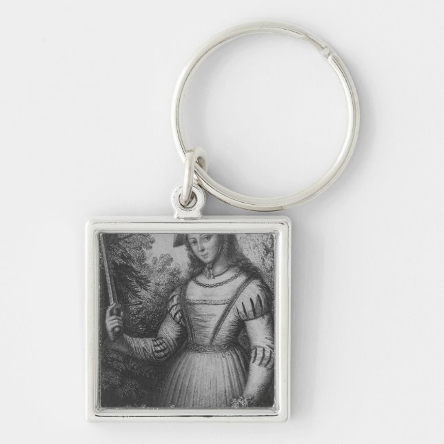 Portrait of Joan of Arc Key Ring (Front)