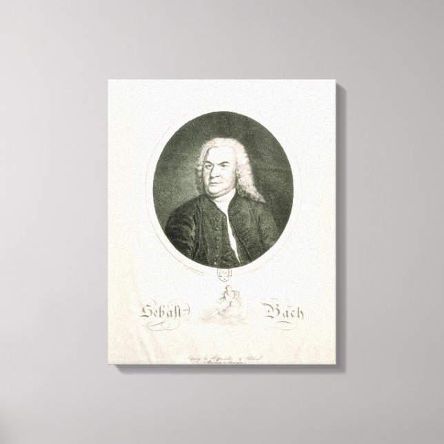 Portrait of Johann Sebastian Bach Canvas Print (Front)