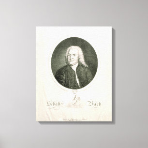 Portrait of Johann Sebastian Bach Canvas Print