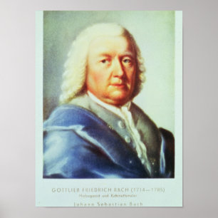 Portrait of Johann Sebastian Bach Poster