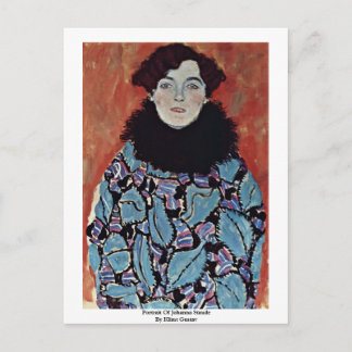 Portrait Of Johanna Staude By Klimt Gustav Postcard