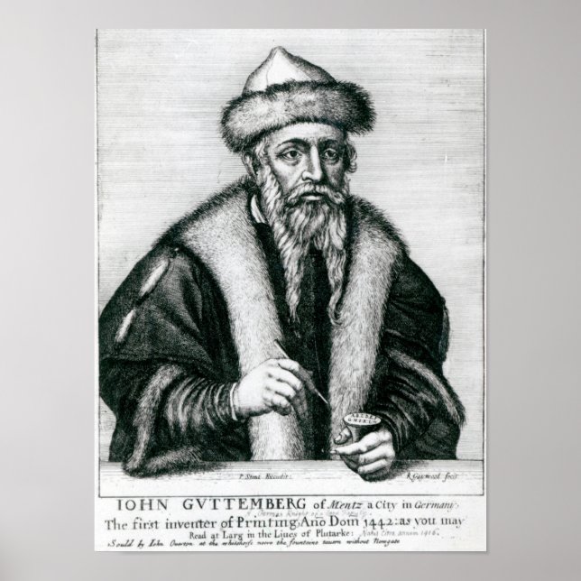 Portrait of Johannes Gutenberg 2 Poster (Front)