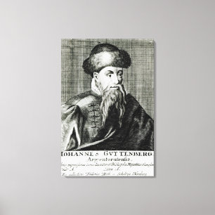 Portrait of Johannes Gutenberg Canvas Print
