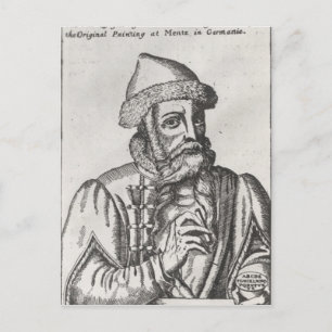 Portrait of Johannes Gutenberg Postcard