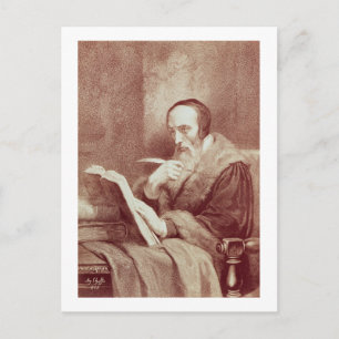 Portrait of John Calvin (1509-1564) (engraving) Postcard