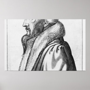 Portrait of John Calvin aged 53, 1564 Poster