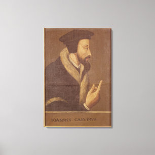 Portrait of John Calvin Canvas Print