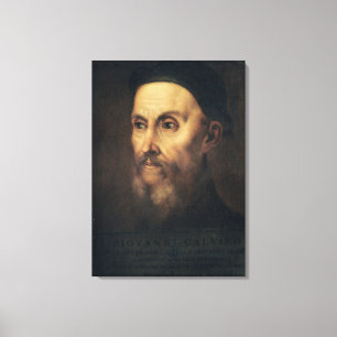 Portrait of John Calvin Canvas Print