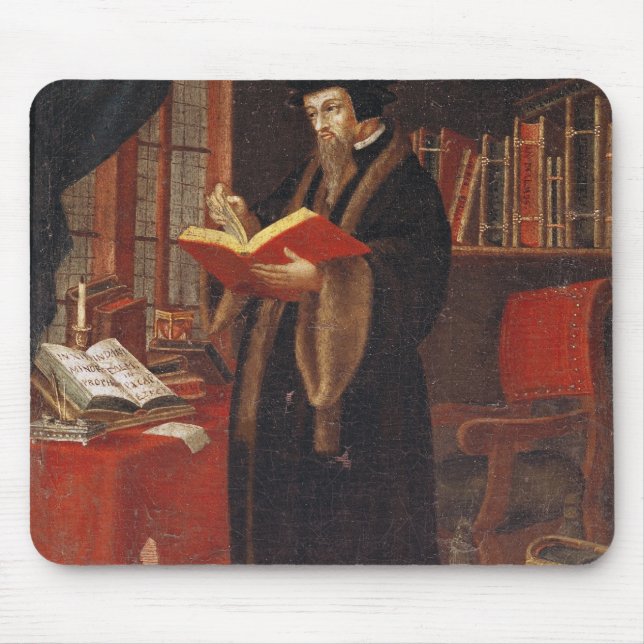 Portrait of John Calvin Mouse Mat (Front)