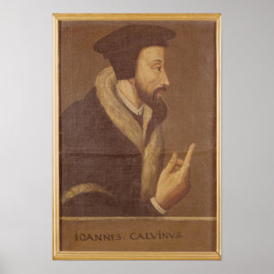 Portrait of John Calvin Poster