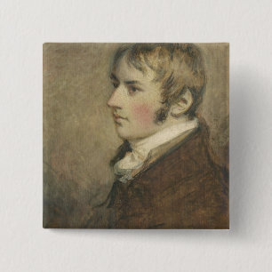 Portrait of John Constable (1776-1837) aged twenty 15 Cm Square Badge
