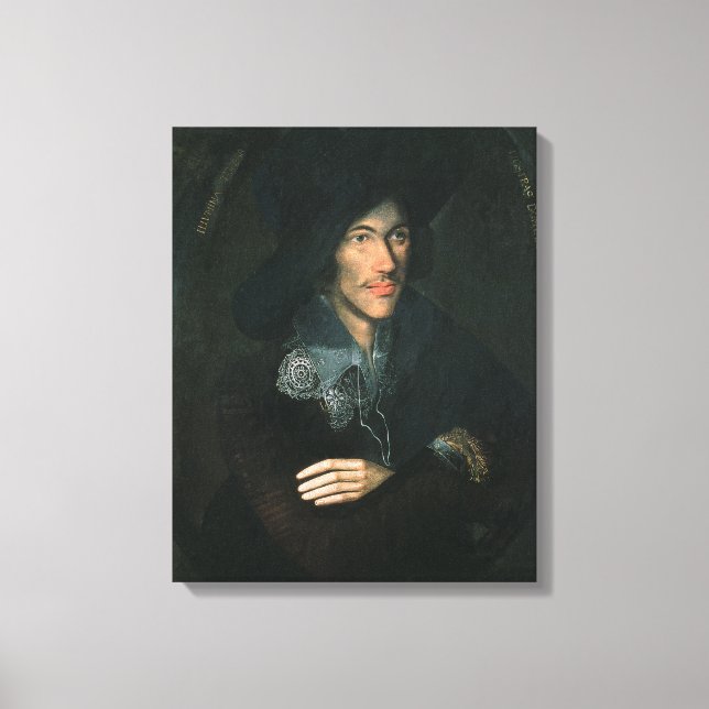 Portrait of John Donne, c.1595 Canvas Print (Front)