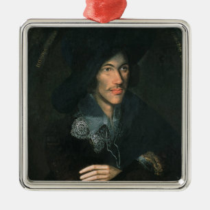 Portrait of John Donne, c.1595 Metal Tree Decoration