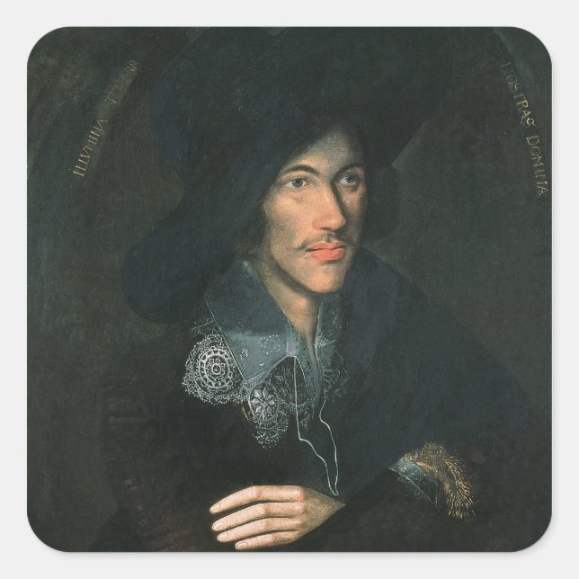 Portrait of John Donne, c.1595 Square Sticker (Front)