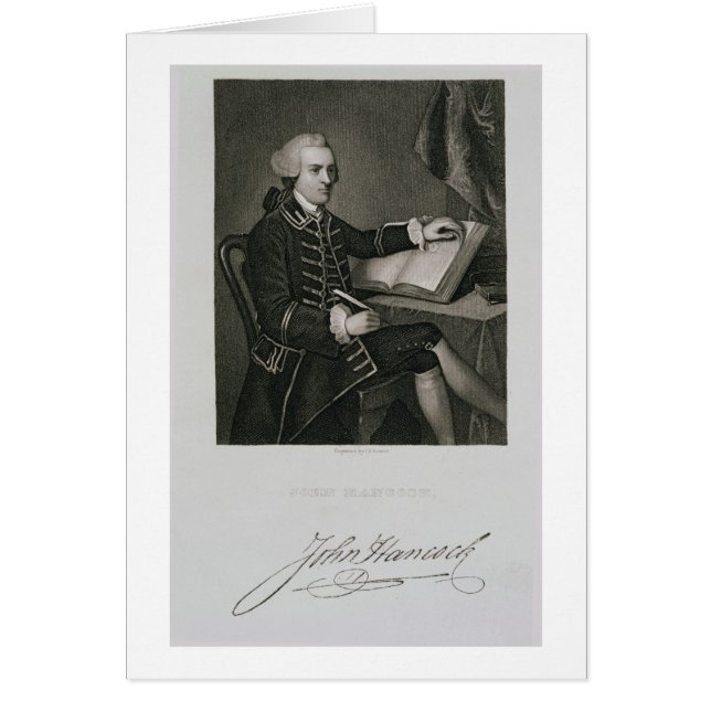 Portrait of John Hancock, engraved by John B. Forr (Front)