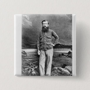 Portrait of John Hanning Speke 15 Cm Square Badge