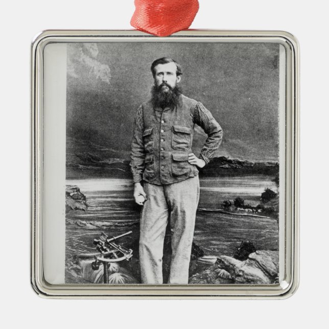 Portrait of John Hanning Speke Metal Tree Decoration (Front)