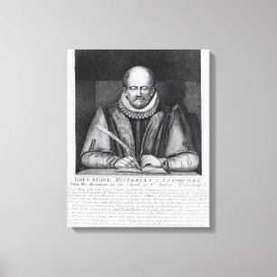 Portrait of John Stowe's from his monument Canvas Print