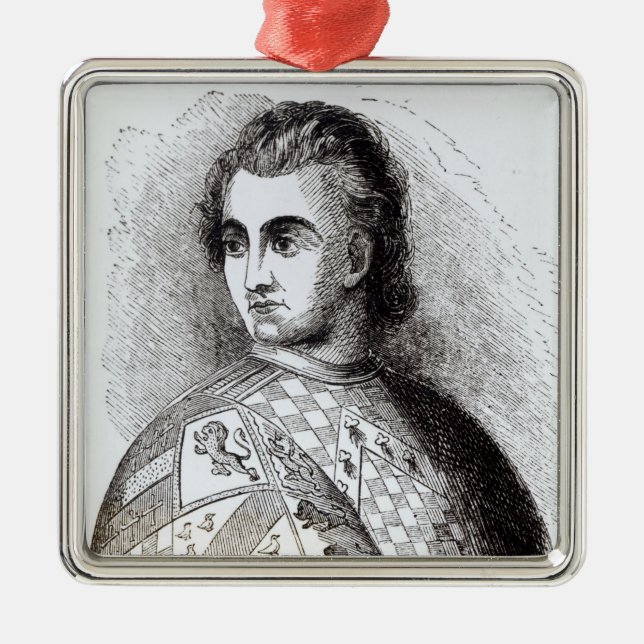 Portrait of John Talbot Metal Tree Decoration (Front)