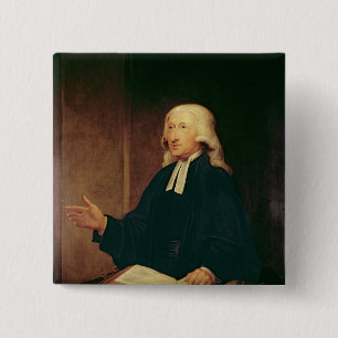 Portrait of John Wesley 1788 15 Cm Square Badge