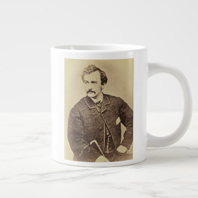 Portrait of John Wilkes Booth | 1861-65 Large Coffee Mug (Right)