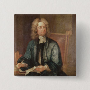Portrait of Jonathan Swift c.1718 15 Cm Square Badge